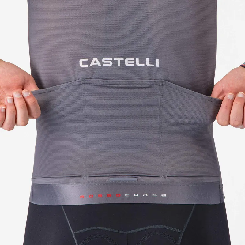 Castelli Aero Race 8S Men's Short Sleeve Jersey - Smoky Grey-4