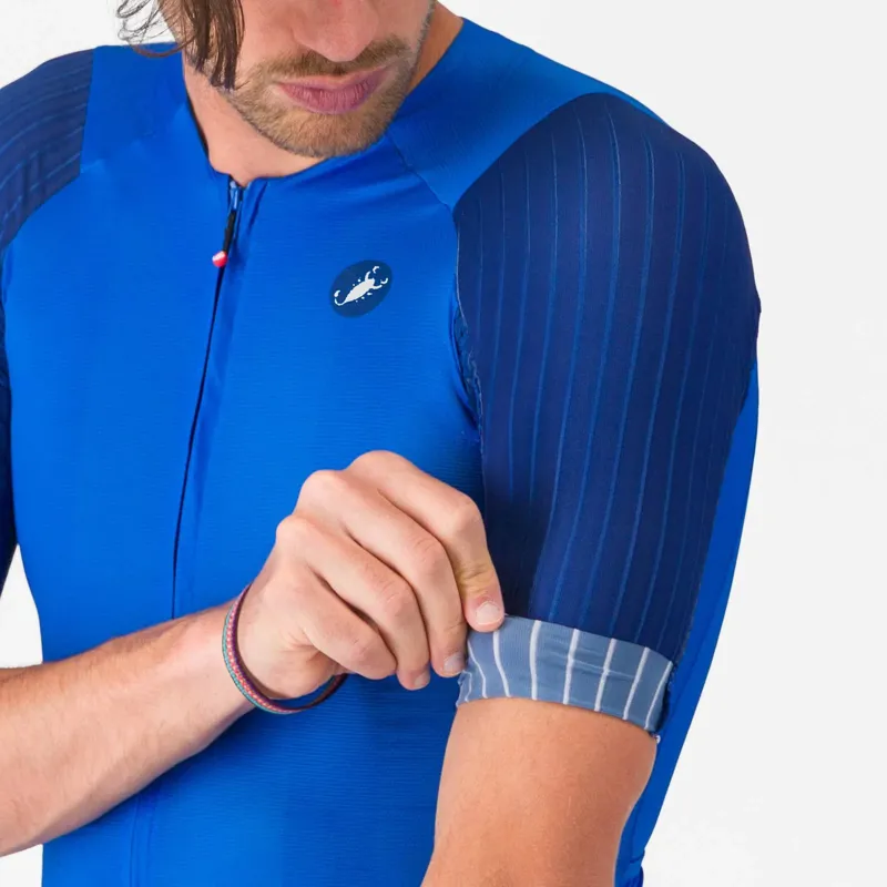 Castelli Aero Race 8S Men's Short Sleeve Jersey - Azzurro Italia-3