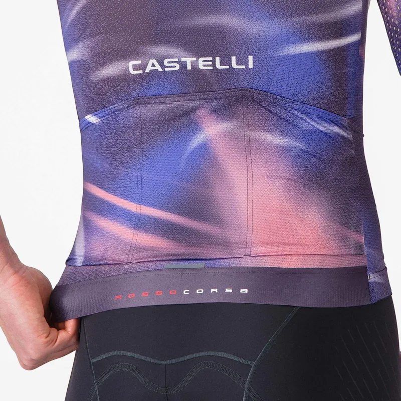 Castelli Aero Race 8S Men's Short Sleeve Jersey - Night Shade/Rosa Giro-5