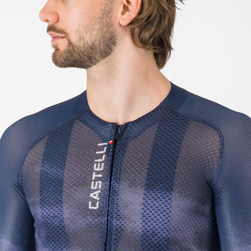 Castelli Climber's A/C Men's Short Sleeve Jersey - Belgian Blue/Winter Sky-2
