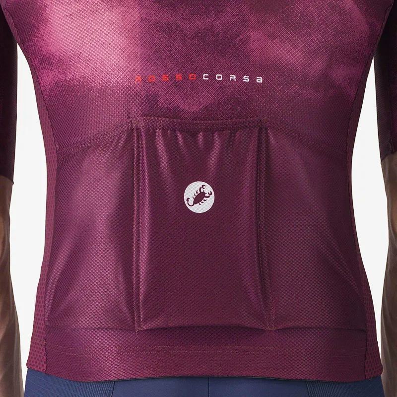 Castelli Climber's A/C Men's Short Sleeve Jersey - Bordeaux/White-4