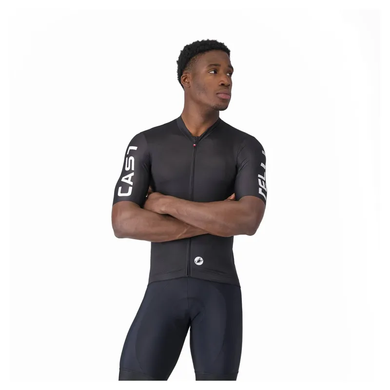 Castelli Entrata Apex Men's Short Sleeve Jersey - Black/White