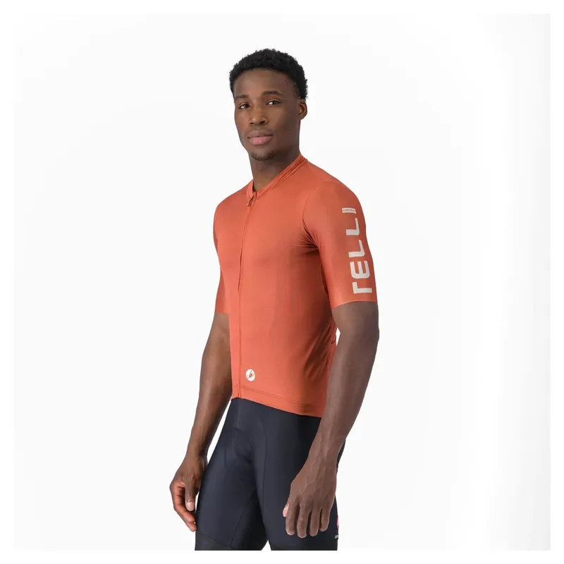 Castelli Entrata Apex Men's Short Sleeve Jersey - Paprika/Silver Moon