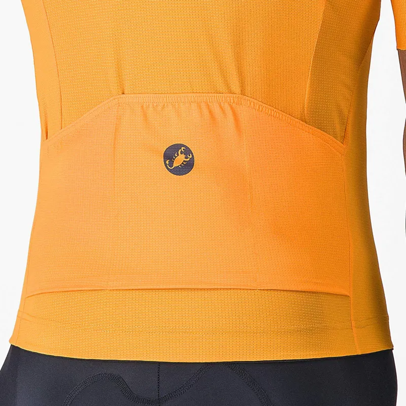 Castelli Entrata Apex Men's Short Sleeve Jersey - Vivid Orange/Twilight Blue-4