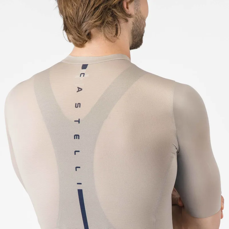 Castelli Drittone Logo Men's Short Sleeve Jersey - Clay/Belgian Blue-3