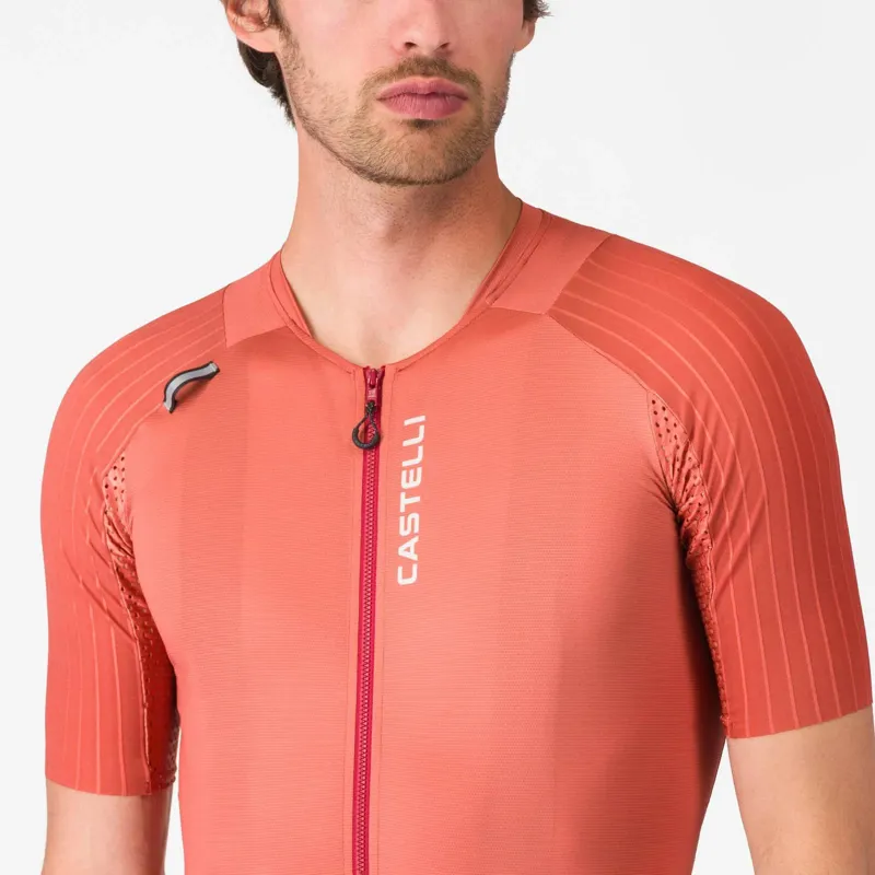 Castelli Unlimited Pro 2 Men's Short Sleeve Jersey - Paprika-2