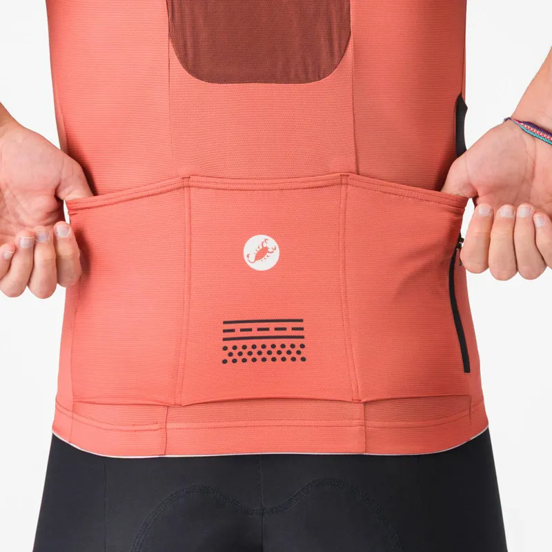 Castelli Unlimited Pro 2 Men's Short Sleeve Jersey - Paprika-5