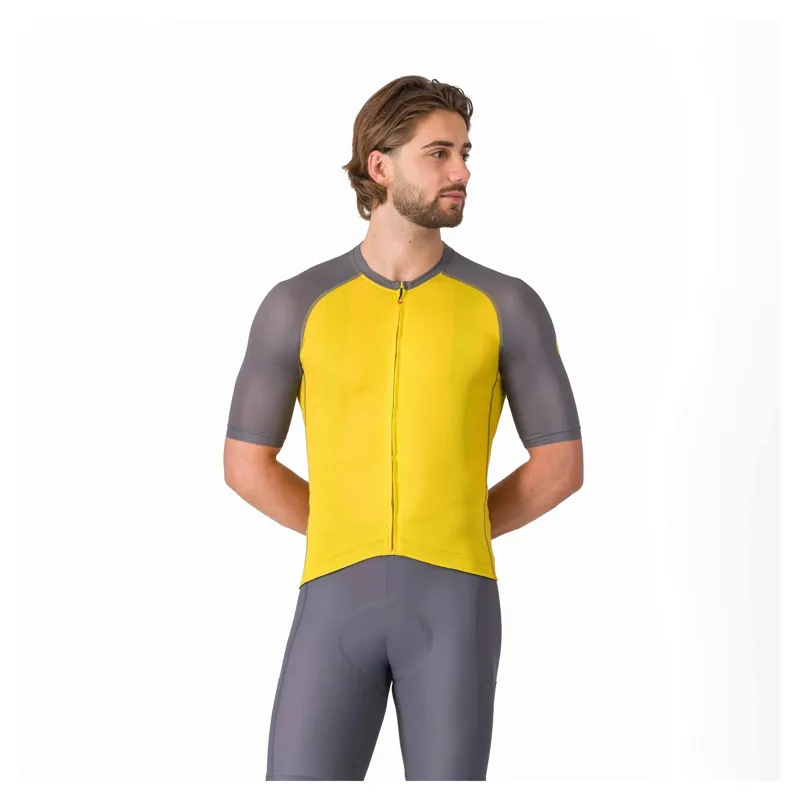 Castelli Unlimited Endurance 3 Men's Short Sleeve Jersey - Mango Mojito/Smoky Grey/Elmwood