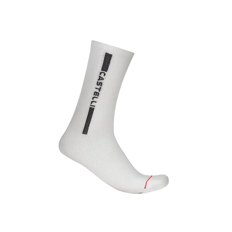 Castelli Linea Logo 15 Socks - White/Black