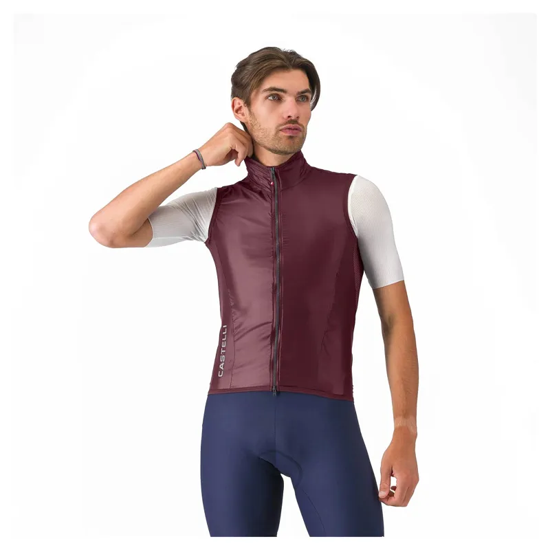 Castelli Aria 2 Men's Windproof Vest - Deep Bordeaux