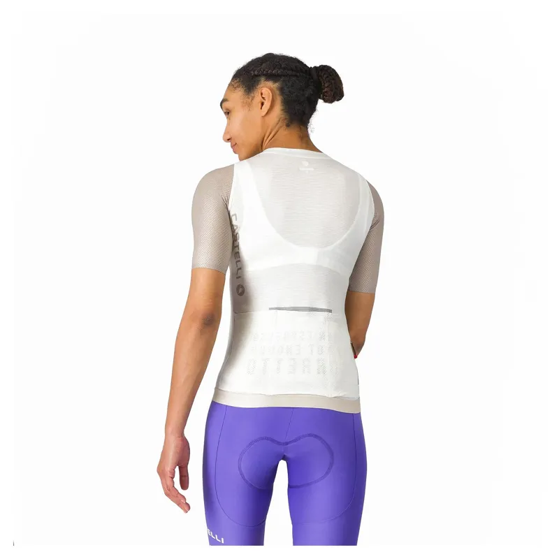 Castelli Corretto Women's Short Sleeve Jersey - Ivory/Clay/Black-1