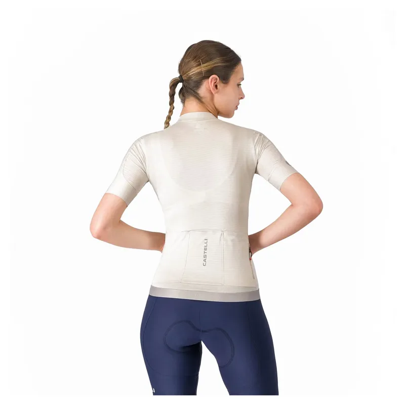 Castelli Espresso 2 Women's Short Sleeve Jersey - Silver Moon-1