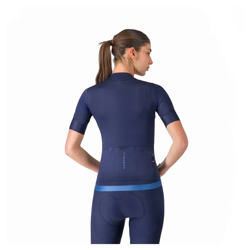 Castelli Espresso 2 Women's Short Sleeve Jersey - Belgian Blue-1
