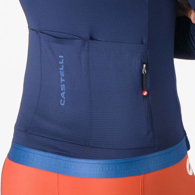 Castelli Espresso 2 Women's Long Sleeve Jersey - Belgian Blue-3