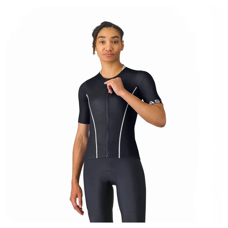 Castelli Anima Flow Women's Short Sleeve Jersey - Black/White