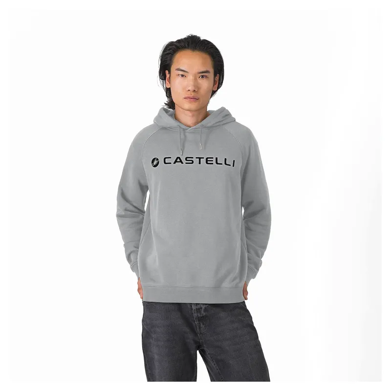 Castelli Logo Men's Hoodie - Melange Grey