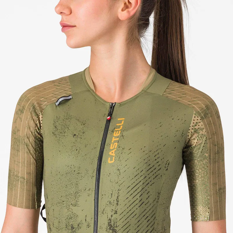 Castelli Unlimited Pro 2 Women's Short Sleeve Jersey - Forest Green-3