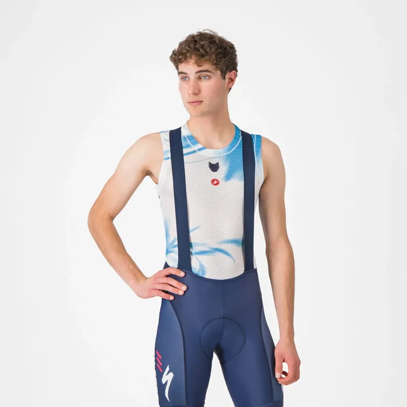 Castelli Soudal Quick-Step Pro Mesh Men's Sleeveless Base Layer - White/Light Blue