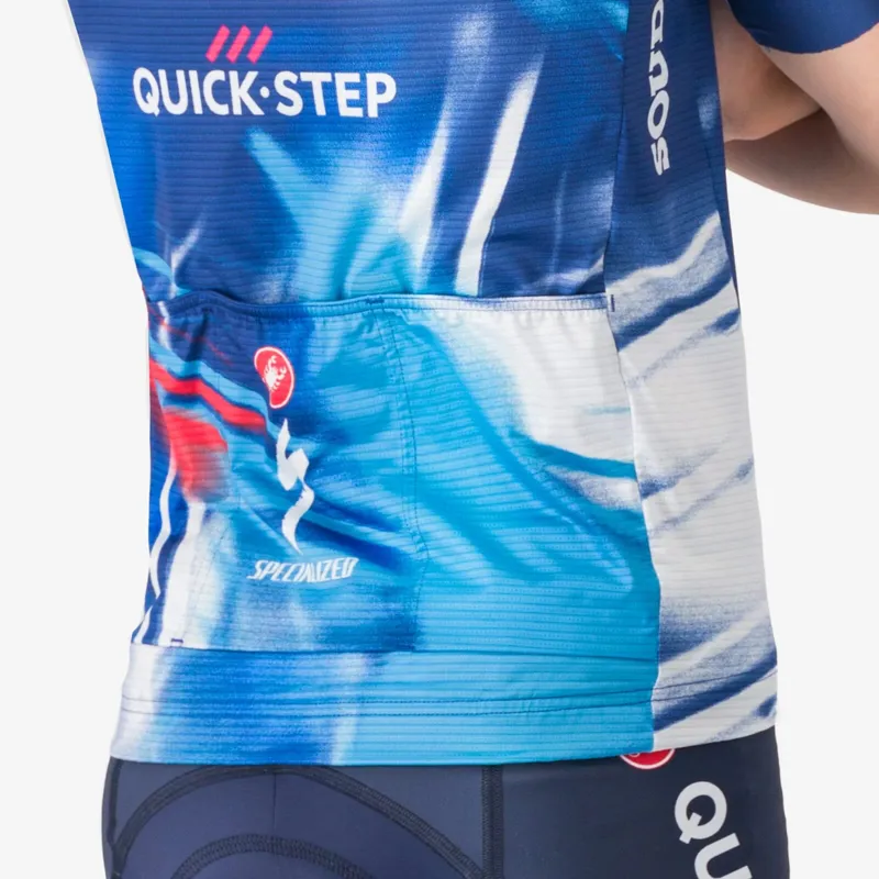 Castelli Soudal Quick-Step Aero Kids Short Sleeve Jersey - Blue/Red-3