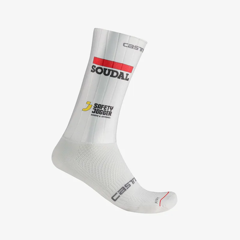 Castelli Soudal Quick-Step Fast Feet 3 Socks - White
