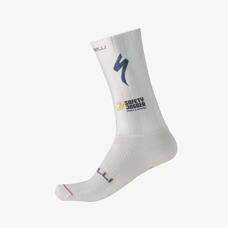 Castelli Soudal Quick-Step Fast Feet 3 Socks - White-1