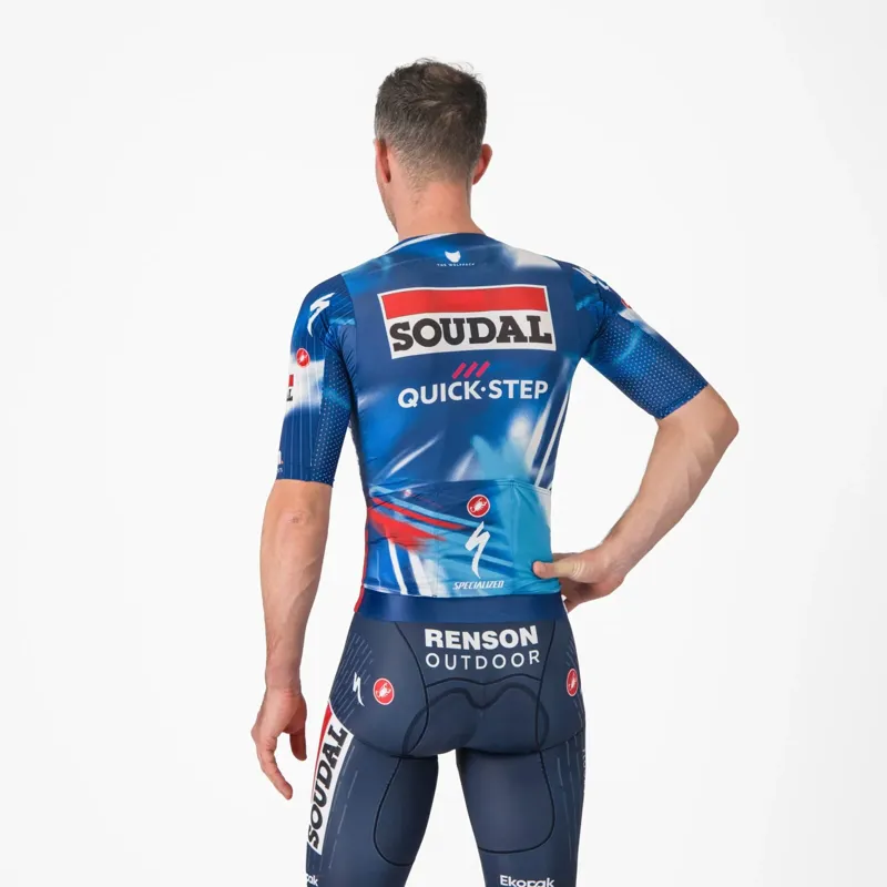 Castelli Soudal Quick-Step Aero Race 8S Men's Short Sleeve Jersey - Blue/Red-1