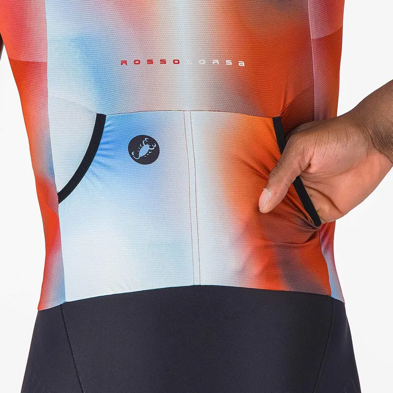 Castelli Free Sanremo 3 Men's Sleeveless Tri Suit - Paprika/Winter Sky-4