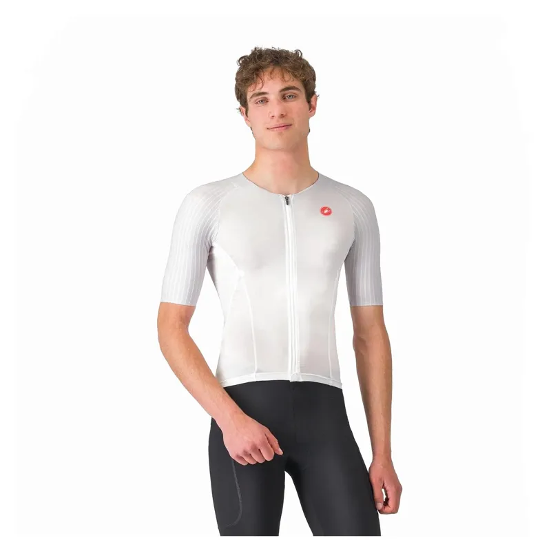 Castelli Free Speed 3 Men's Race Top - White/Silver Grey