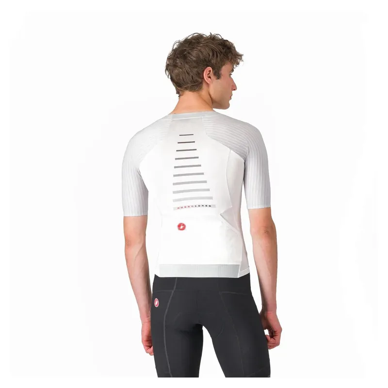 Castelli Free Speed 3 Men's Race Top - White/Silver Grey-1