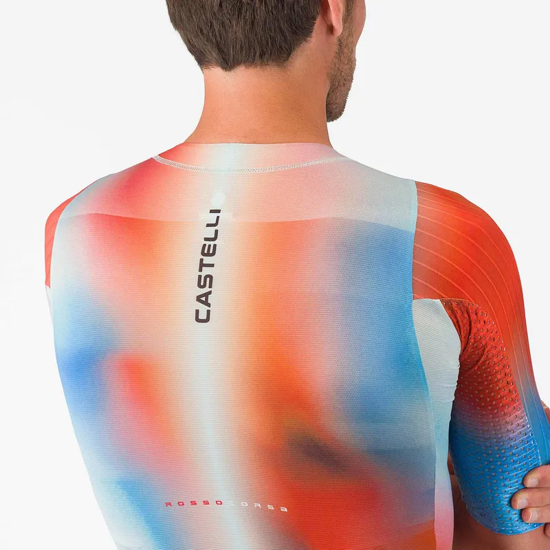 Castelli Free Speed 3 Men's Race Top - Paprika/Winter Sky-4