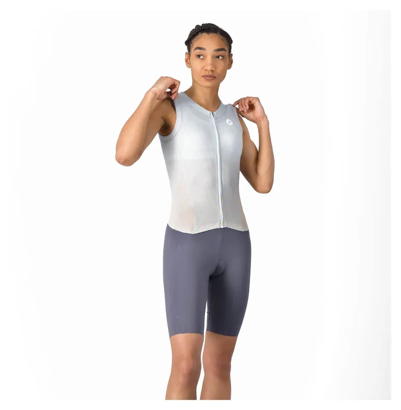 Castelli Free Sanremo 3 Women's Sleeveless Tri Suit - Winter Sky/Silver Moon