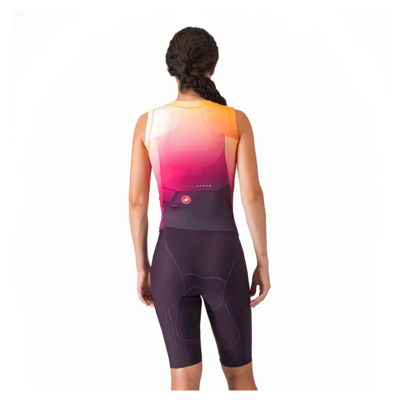 Castelli Free Sanremo 3 Women's Sleeveless Tri Suit - Night Shade/Vivid Orange-1