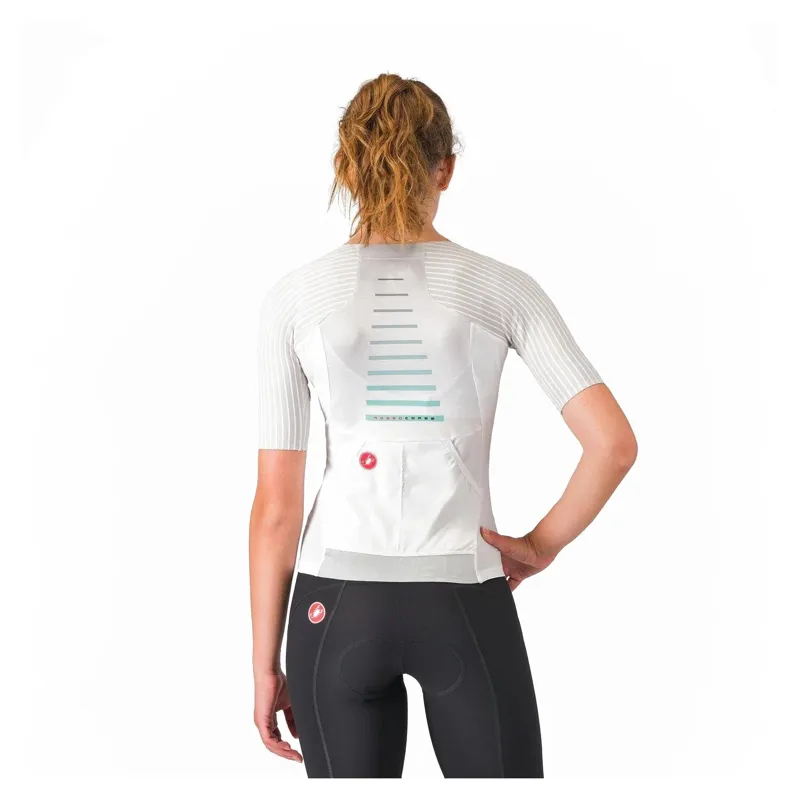 Castelli Free Speed 3 Women's Race Top - White/Silver Grey-1