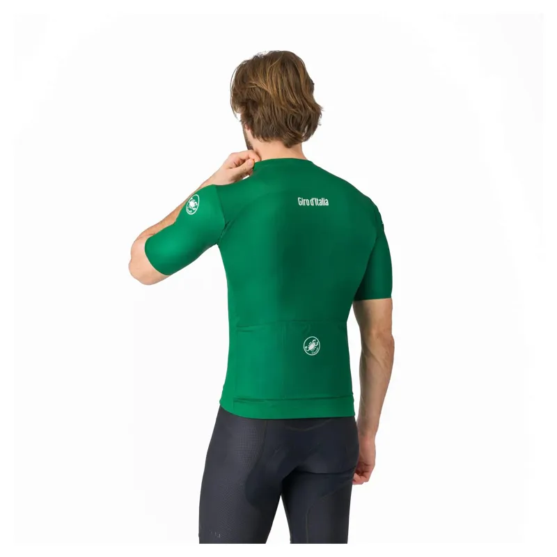 Castelli Vintage Giro D'Italia Men's Short Sleeve Jersey - Verde Verdeggiante-1