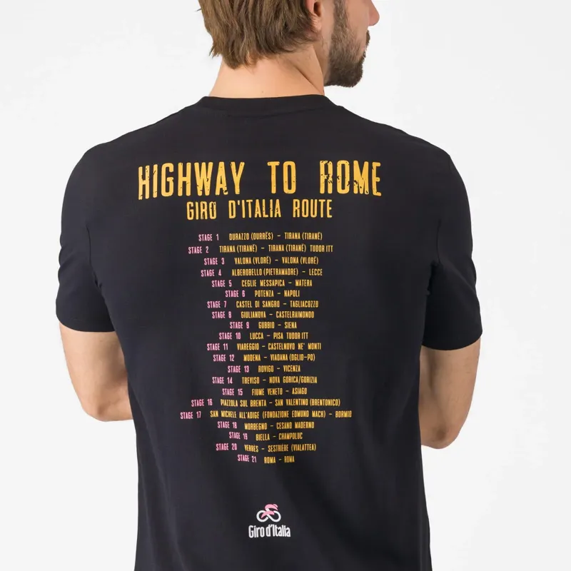 Castelli Highway To Rome Men's T-Shirt - Nero-2