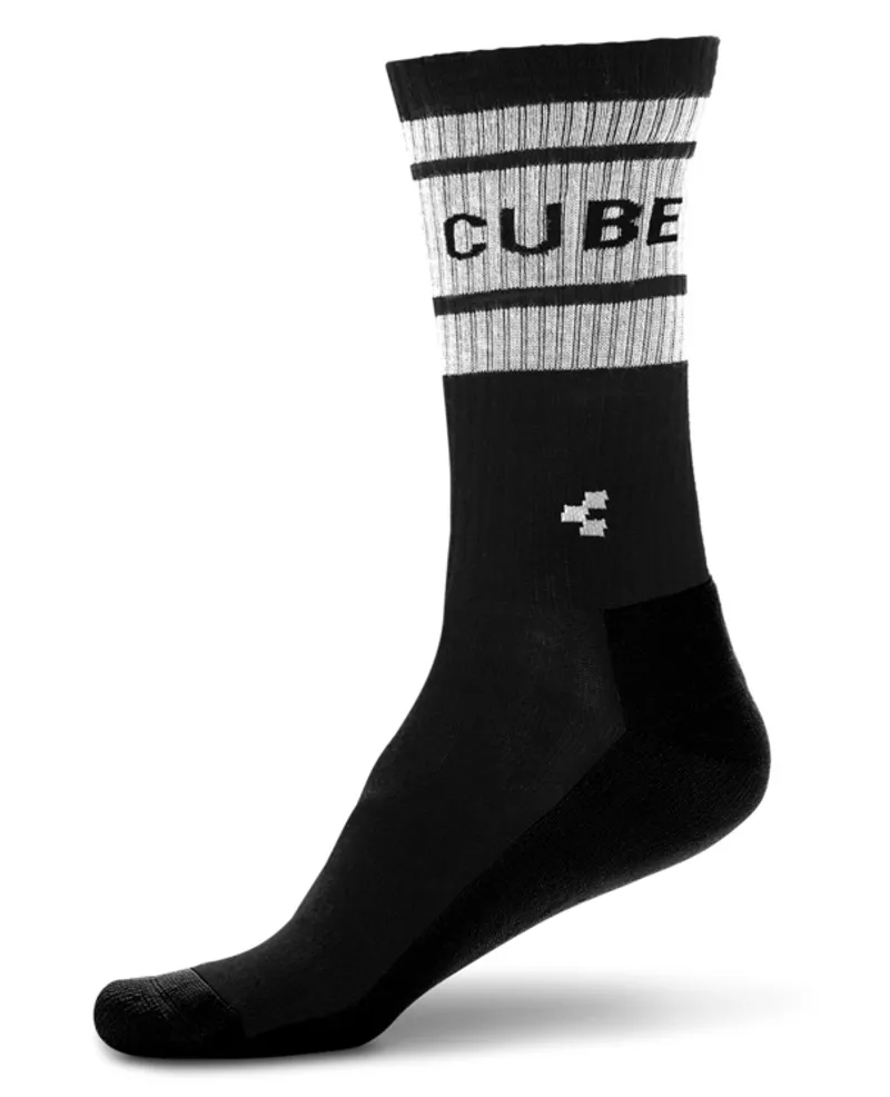 Cube After Race High Cut Socks - Black/White