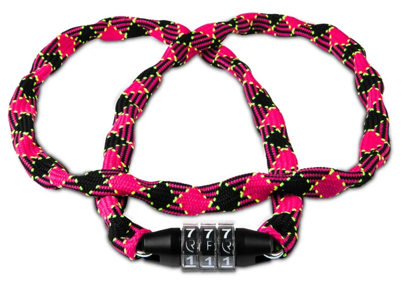 Cube RFR CMPT Kids' Combination Chain Lock - Neon Pink/Black