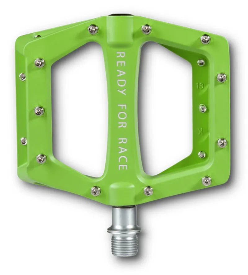Cube RFR Flat Race MTB Pedals - Green