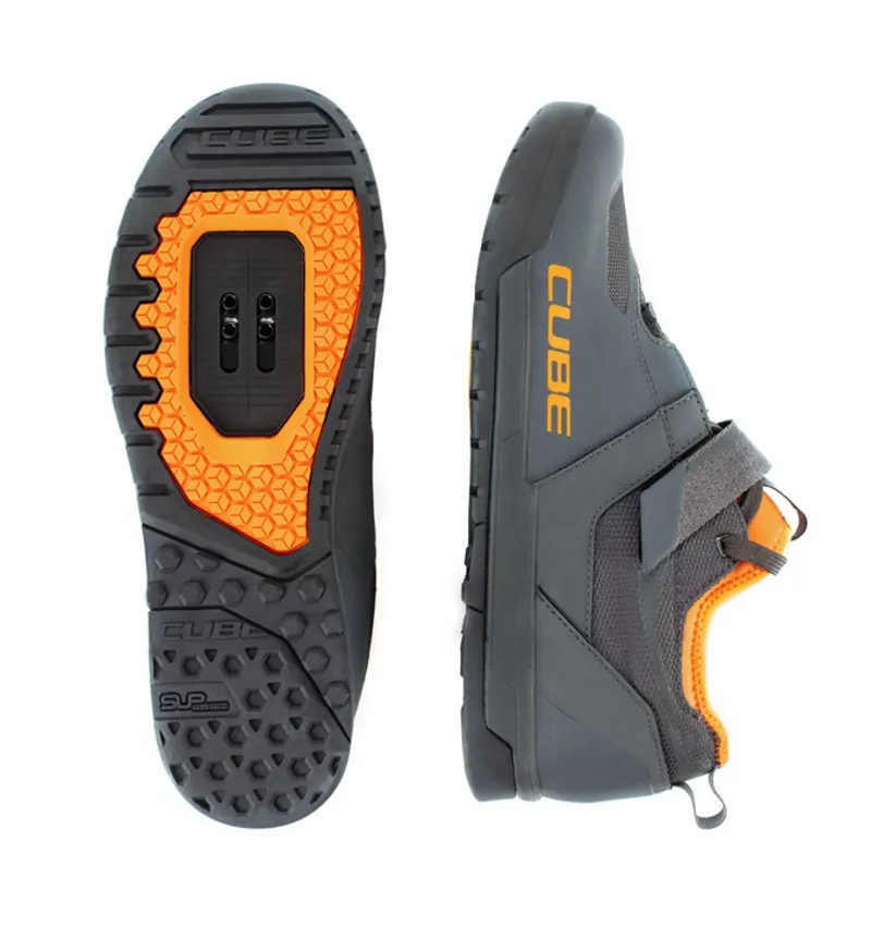 Cube GTY Strix Flat Pedal MTB Shoes - Grey/Orange-4