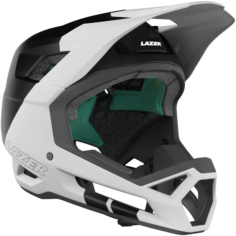 Lazer Cage KinetiCore Full Face MTB Helmet - Matt White/Black-1