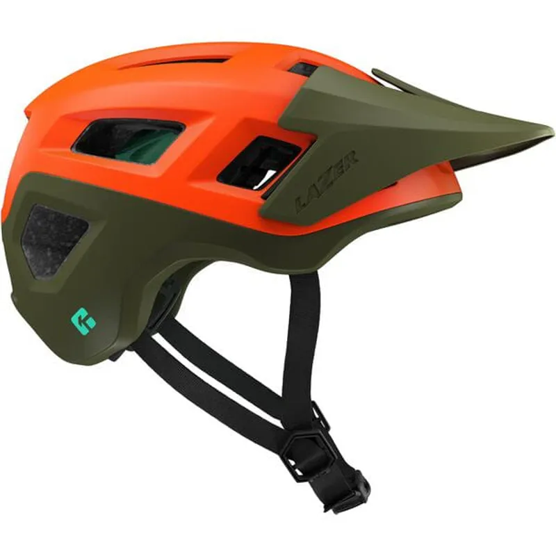 Lazer Coyote KinetiCore MTB Helmet - Matt Orange/Green