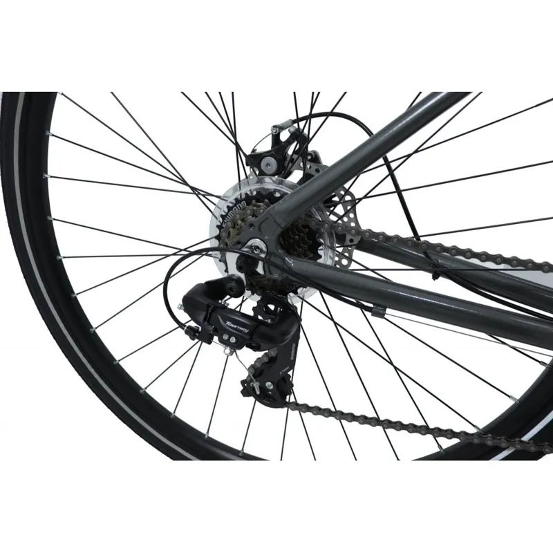 Dawes Discovery 1.0 Cross Bar 2025 Hybrid Bike - Carbon Grey-3