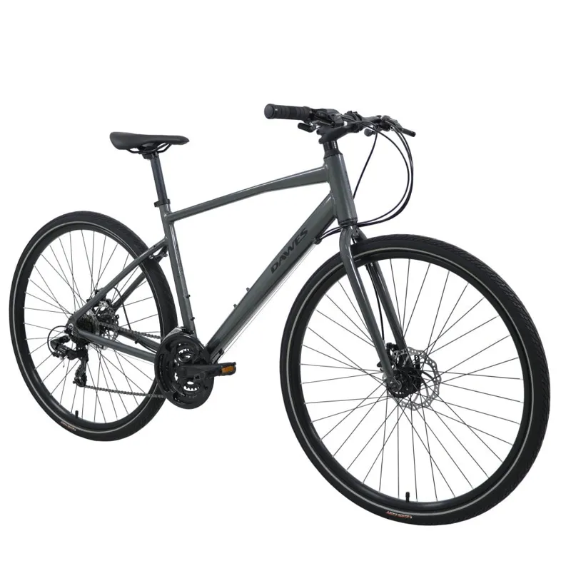 Dawes Discovery 1.0 Cross Bar 2025 Hybrid Bike - Carbon Grey-1
