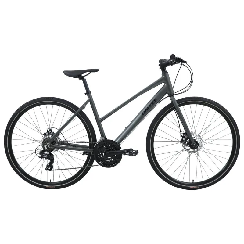 Dawes Discovery 1.0 Low Step 2025 Women's Hybrid Bike - Carbon Grey