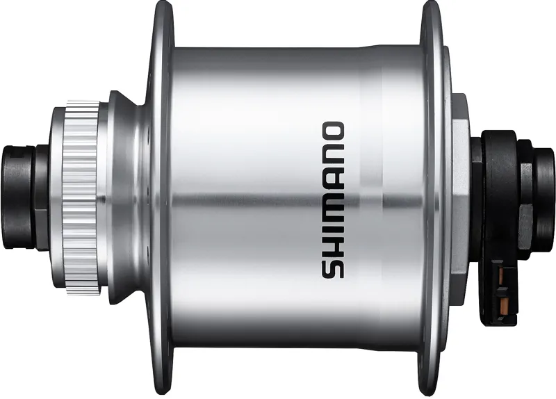 Shimano DH-UR705-3D 6v 3w Centre-Lock Disc 12x100mm Dynamo Hub - Silver