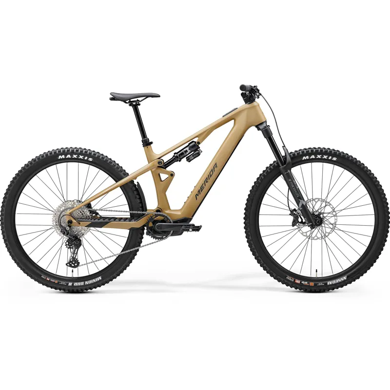 Merida eOne-Sixty SL 6000 2025 Electric Full Suspension MTB - Clay/Gold