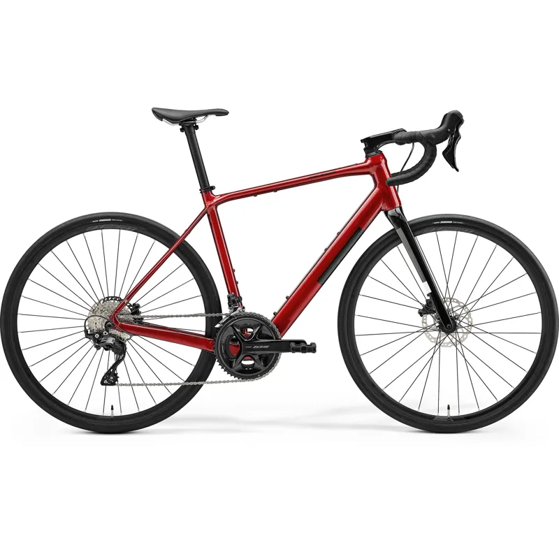 Merida eScultura 400 2025 Electric Road Bike - Red/Black - XL
