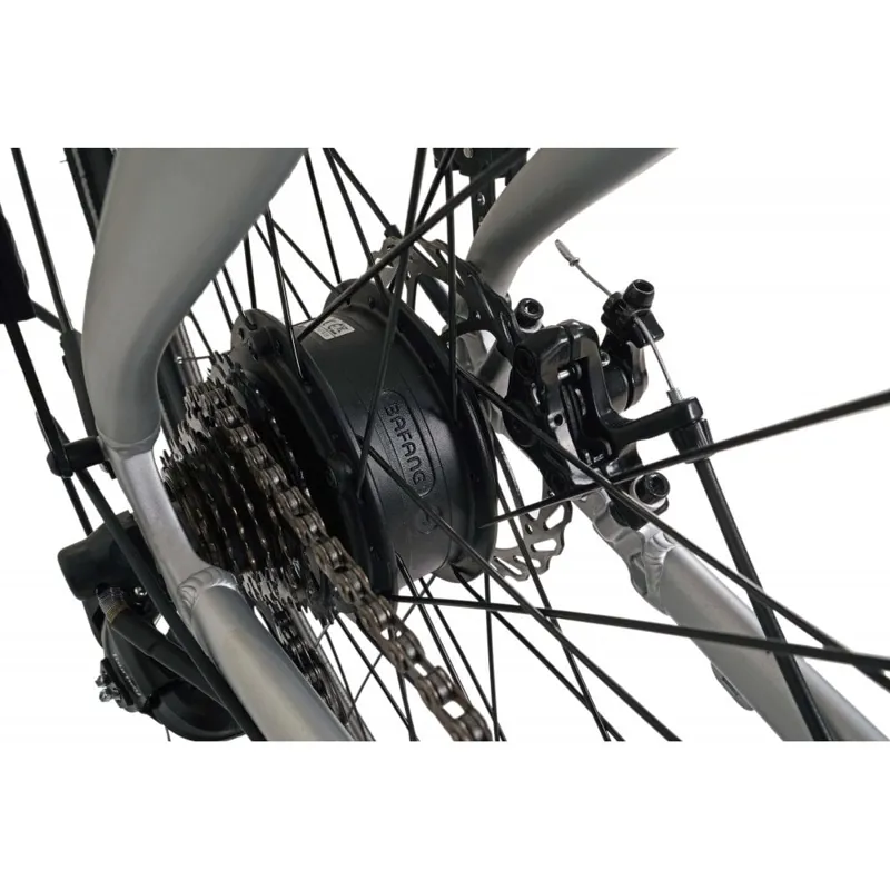 Falcon Horizon Cross Bar Electric Hybrid Bike - Silver-4