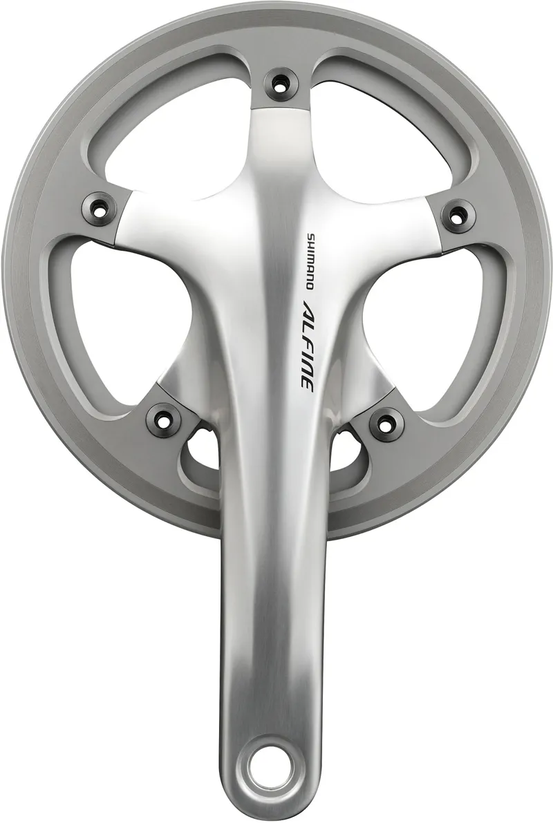 Shimano FC-S501 Alfine 2-Piece Chainset with Single Chain Guard - Silver