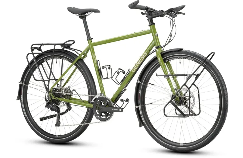 Genesis Tour De Fer 10 2025 Flat Bar Touring Bike - Olive The Vida Loca-1